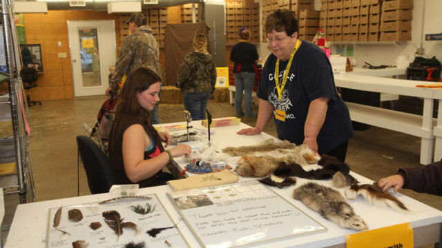 fly tying with real feathers and fur