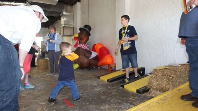 kids games at the chicken festival