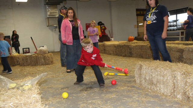 kids games at the chicken festival
